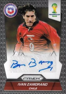 2014 Panini Prizm World Cup Ivan Zamorano Chile Auto Card #S-IZ