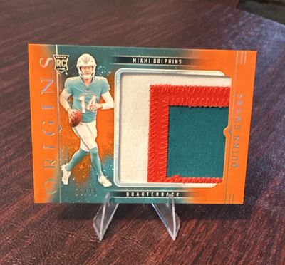 Panini Origins Quinn Ewers Rookie Jumbo Jerseys Orange #58 /75 Dolphins