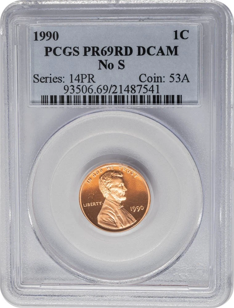 1990 Lincoln Cent 1c No S PR69 RD DCAM PCGS 951181-1