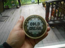 Antique 1860s San Francisco multi color Pot Lid~ H.P WAKELEE DRUGGIST COLD CREAM