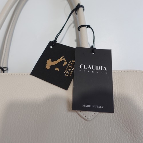 Claudia Firenze Women's NWT Cavallino Tote/Crossbody Ivory MSRP $398 Stain NWD - Picture 2 of 15