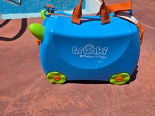 Trunki Blue w/Green wheels Melissa Doug Ride-On Pull Along Kids Suitcase