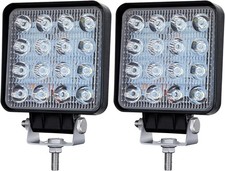 LED Light Pods for Truck, 4 Inch LED Work Lights 48W 4000lm 12V 24V, Square Offr