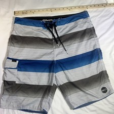 O'neill Stripe Board Shorts Men  s 36 Swim Beach Swim Shorts