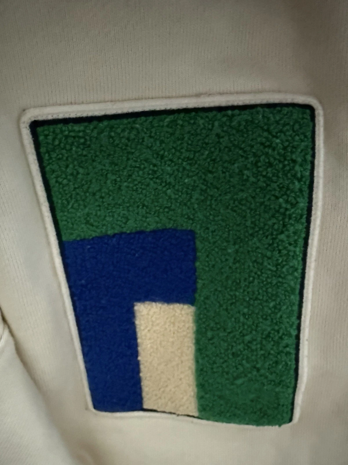 OFF WHITE Felpa Lacoste Live Monogram Unisex Taglia Large Wimbledon Off White