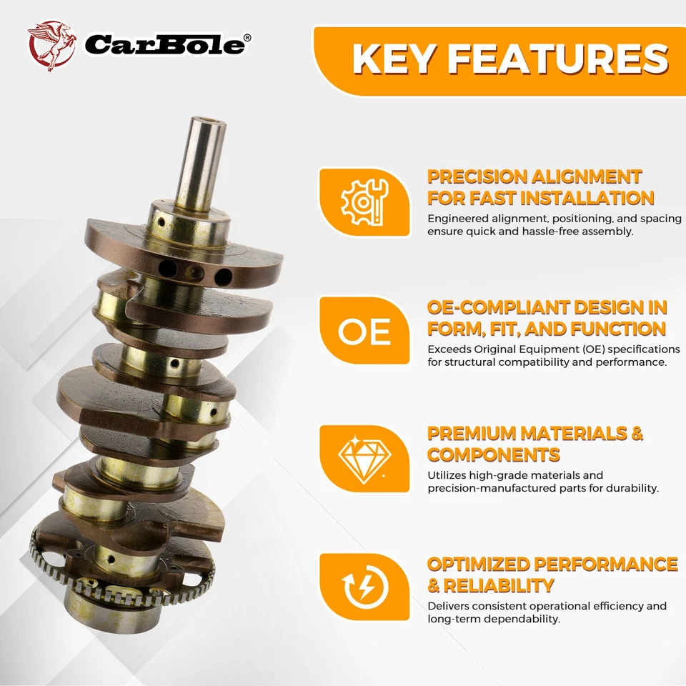 Crankshaft For 3.6L V6 Chrysler Dodge Charger Avenge Jeep GC RAM 1500 05184249AG - Image 3 of 4