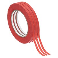 Abdeckband 50M X 1,25Cm, 3 Rollen Allzweck-Klebeband Malerband, Rot