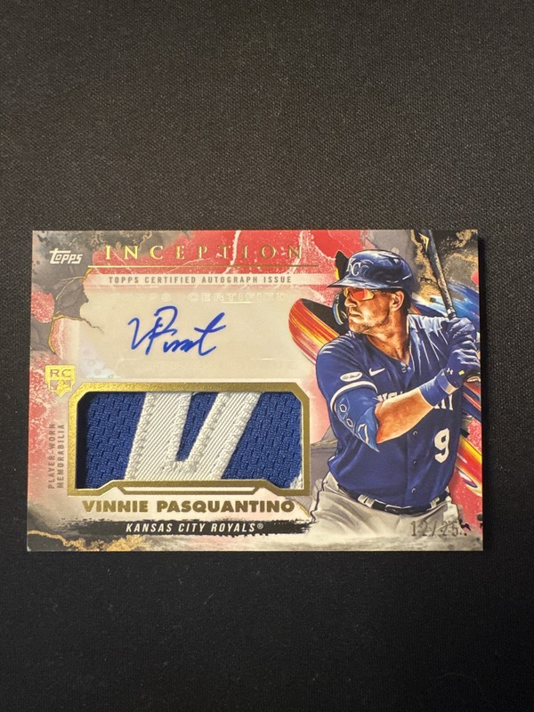 2023 Topps Inception Vinnie Pasquantino Auto Patch /25 #IAP-VP