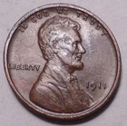 1911 P Lincoln Wheat Penny Cent - Better Grade - XF-AU