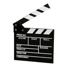 Movie Clapperboard Film Slate Board Hollywood Birthday Party Prop 20x20cm Wood