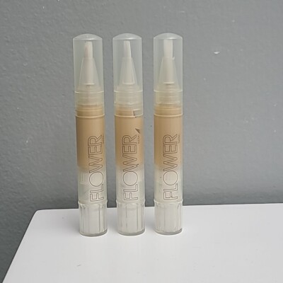 3 Pack - FLOWER Lighten Up!  Brightening Concealer click pen BC1  1 oz.
