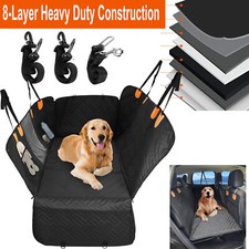 Waterproof Dog Hammock Car Seat Cover for Car Back Seat Hard Bottom Non-Slip