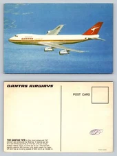 Qantas Airways Boeing 747 Postcard Vintage Aviation Art