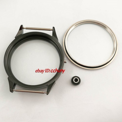42mm Brushed Black PVD Steel watch Case Fit ETA 6497/6498,Seagull ST36 movement - Picture 6 of 6