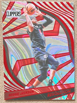 Reggie Jackson 2021-22 Panini Revolution Asia Red #47 Los Angeles Clippers Foil