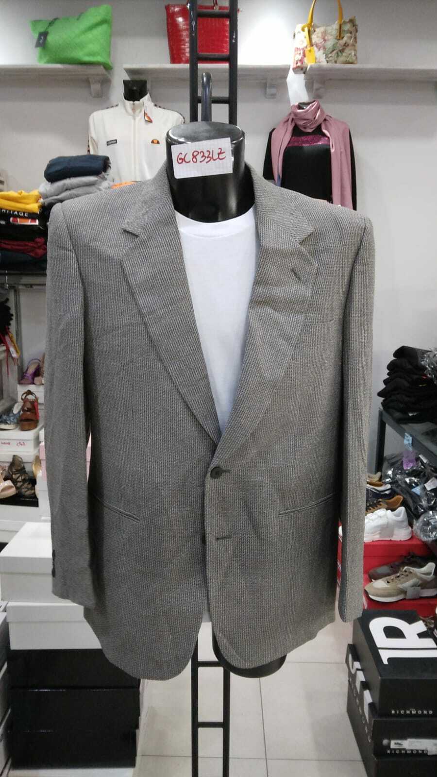 Men's Jacket Man Mix Linen Grey New Size 42 GC833LZ