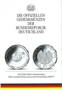 MDM Flyer des Jahres 2004 für 10 Euromünze Fußballweltmeisterschaft 2006
