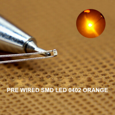 Evemodel C0603WM Lot De 20 Pré-soudées LED SMD0,1 Mm Blanc Chaud 0603