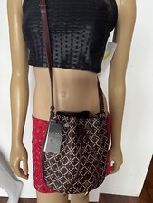 NWT Lauren Ralph Lauren Fall D1 Wine Logo Crossbody Bag