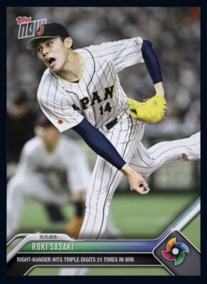 2023 TOPPS NOW-World Baseball Classic Rookie-ROKI SASAKI (Topps Bunt DigitalCard