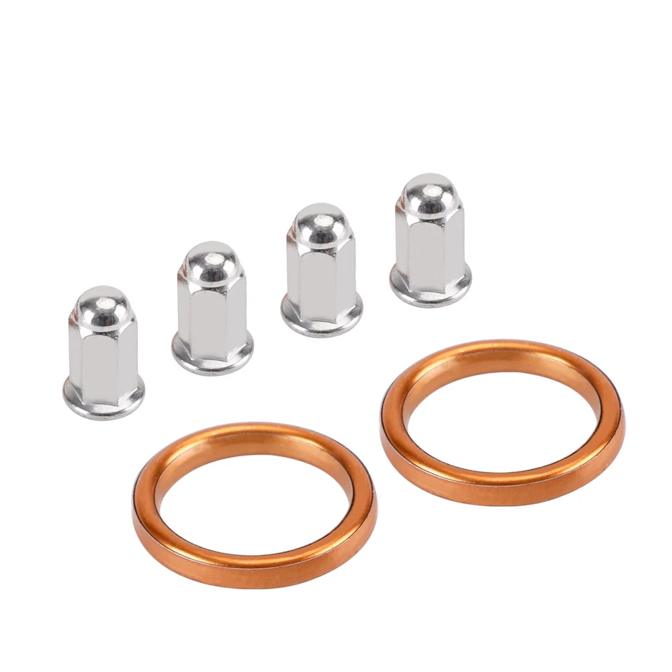 2 Exhaust Gaskets & 4 Cap Nuts For Honda CB/CL160/175/200 XL/XR250/350/500/600 - Image 3 of 4