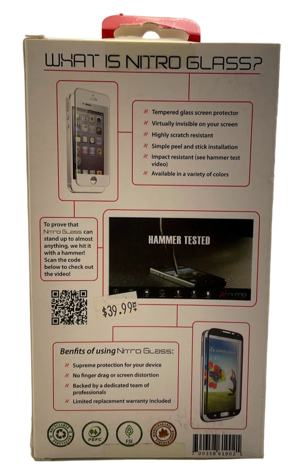 Znitro Glass Tempered Glass Screen Protector for Apple iPhone 4/4s, Orange Bezel - Image 3 of 4