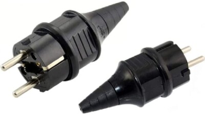 Lot Of 2 Tekit Schuko France Germany EU ø4.8mm Pin DIY Power Plug 250V 16A