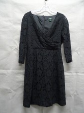 J Crew Dress Womens 4 Black Lace Up Faux Wrap Cocktail Ladies Party Sheath 06306