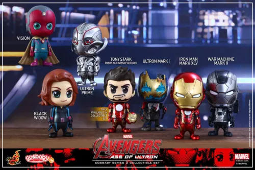 Hot Toys Cosbaby Marvel Avengers Age of Ultron Serie 2. Juego de caja de 7 figuras *RARO