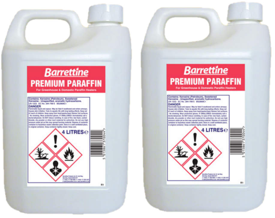 Barrettine Premium Grade Paraffin 4L Kerosene Oil Lamp Heater Fuel 4L