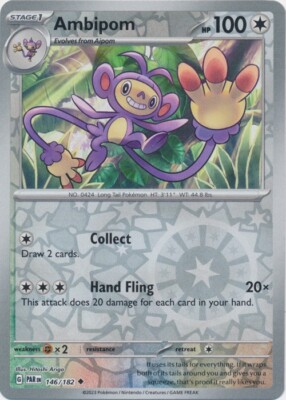 Reverse Holo Ambipom 146/182 Uncommon Paradox Rift