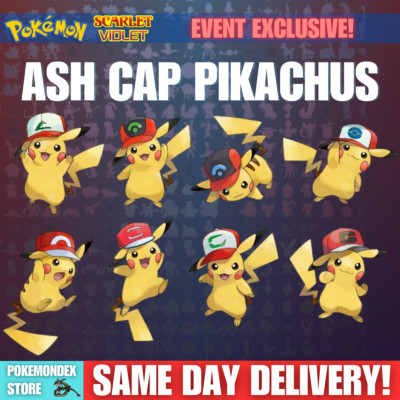 Pokemon Scarlet And Violet - Choose ANY PIKACHU with ASH CAP  EXCLUSIVE 