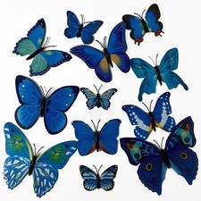PEBBLE HUG 12 x Butterflies For Garden Or Indoors Fridge Magnet Or Sticky Tab