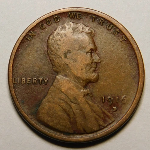 1916 D Lincoln Wheat Cent Penny VG-F  "Actual Coin Pictured"