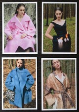 Viviane SASSEN  lot of 4 postcards from the CARVEN women winter collection 2013