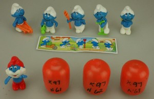 smurf kinder eggs