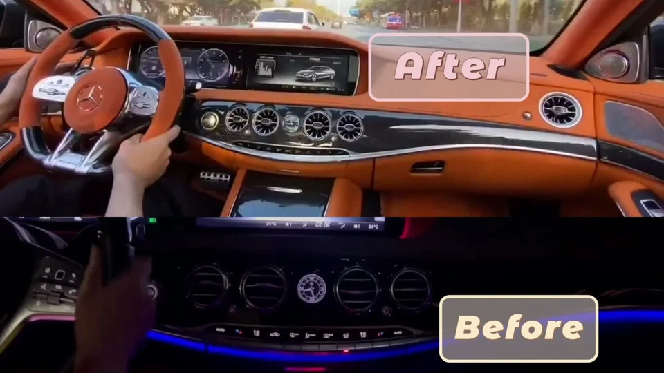 64 Colors Air Vent For Mercedes-Benz S-class W222 Interior Ambient Light Outlet Foto 2 de 4