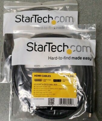 Startech.com 6ft HDMI to DVI Digital Video Cable M/M (2 Pack)