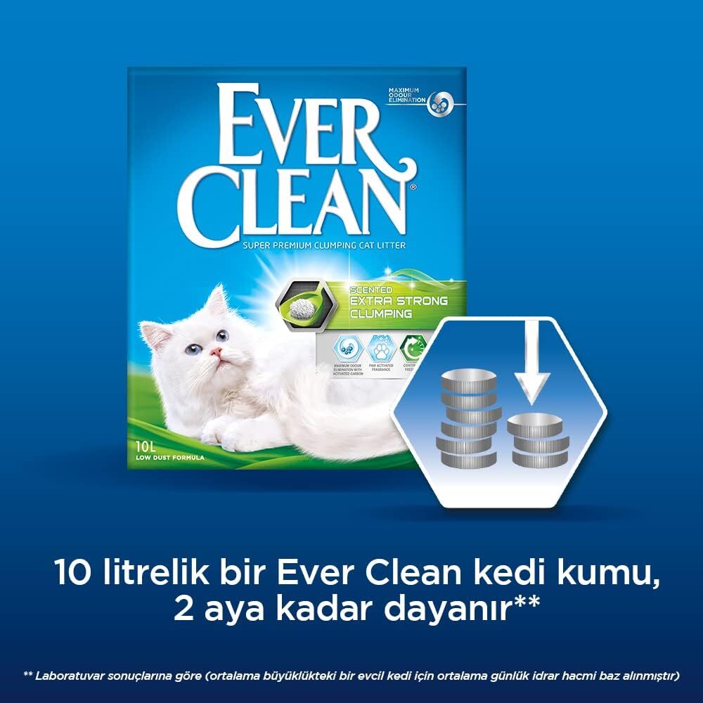 Ever Clean Clumping Cat Litter, Extra Strong Clumping Cat Litter, 10L