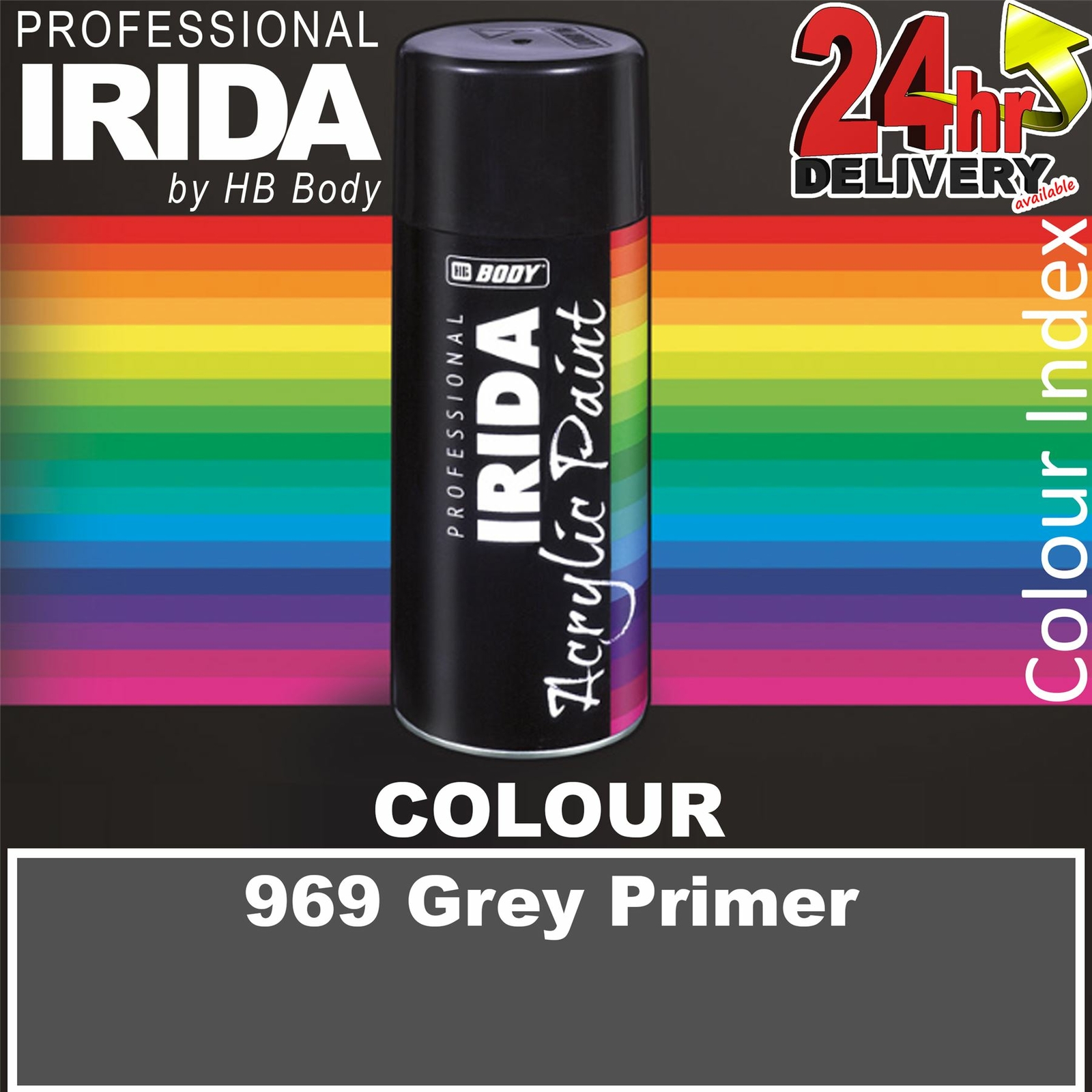 HB Body IRIDA Anticorrosive Grey Primer Professional Aerosol Spray Paint 400ml