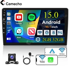 Double 2 Din 10" Car Radio Android 15 Apple CarPlay Touch Screen Stereo GPS NAVI