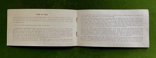 HOLLYWOOD CINE PRODUCTS Master TITEL und Zubehör Technisches Handbuch 60er Jahre - Bild 2 von 7