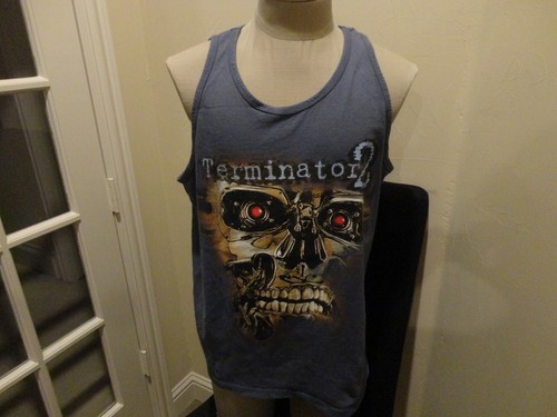 Vtg 2 side Terminator 2 2T-3D Authentic Universal Studios Movie Promo Tshirt XL - Afbeelding 4 van 9