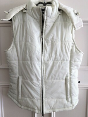 Steppweste North Pole Gr. XS NEU mit Kaputze, wattiert, Nylon-Poly, creme-ecru