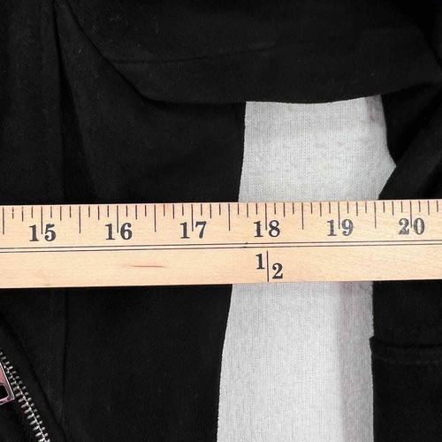 THEORY Suede Moto Jacket Womens Medium Black Downtown Biker Capsule Minimalist - Picture 12 of 13