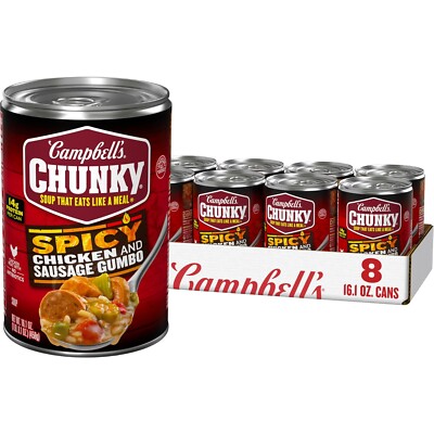 Campbell s Chunky Spicy Chicken and Sausage Gumbo   16.1 Oz Can (Case of 8)