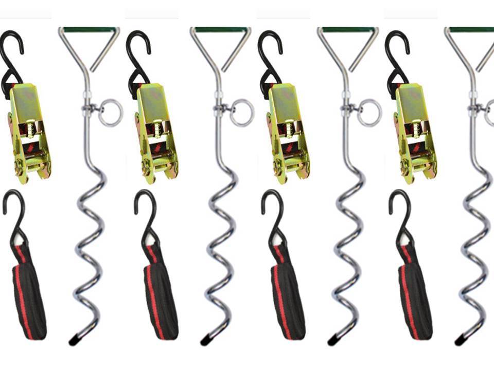 Kit di ancoraggio anti-intemperie tendalino TIE DOWN S Fiamma - colore giallo Kit di ancoraggio anti-intemperie tendalino TIE DOWN S Fiamma - colore giallo