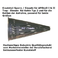Orig Sperre Einsatz Ersatzteil fish trap Krebs Aalreuse APOLLO + Aalrohr Aalkorb