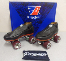 Riedell 395 Redline Skates Size 5.5 Med. Roll Line Dance Plates, Stiletto Wheels
