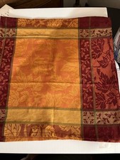 Fall Harvest Leaves Jacquard Autumn Thanksgiving Cloth Napkins 19x19" Set 4 NEW